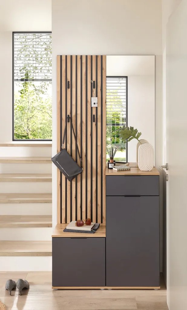 Predsieňová stena Simple, dub artisan/antracit