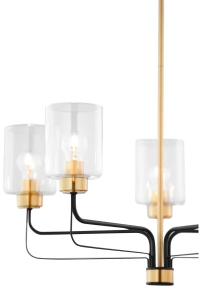 Jupiter 1882 - Luster na tyči CERES 5xE27/15W/230V zlatá/čierna