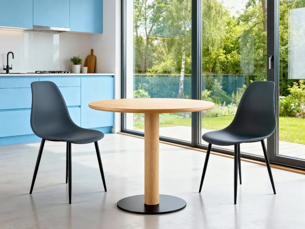 AKCE Bridlicovo sivá stolička OSAKA s čiernymi nohami II. akosť