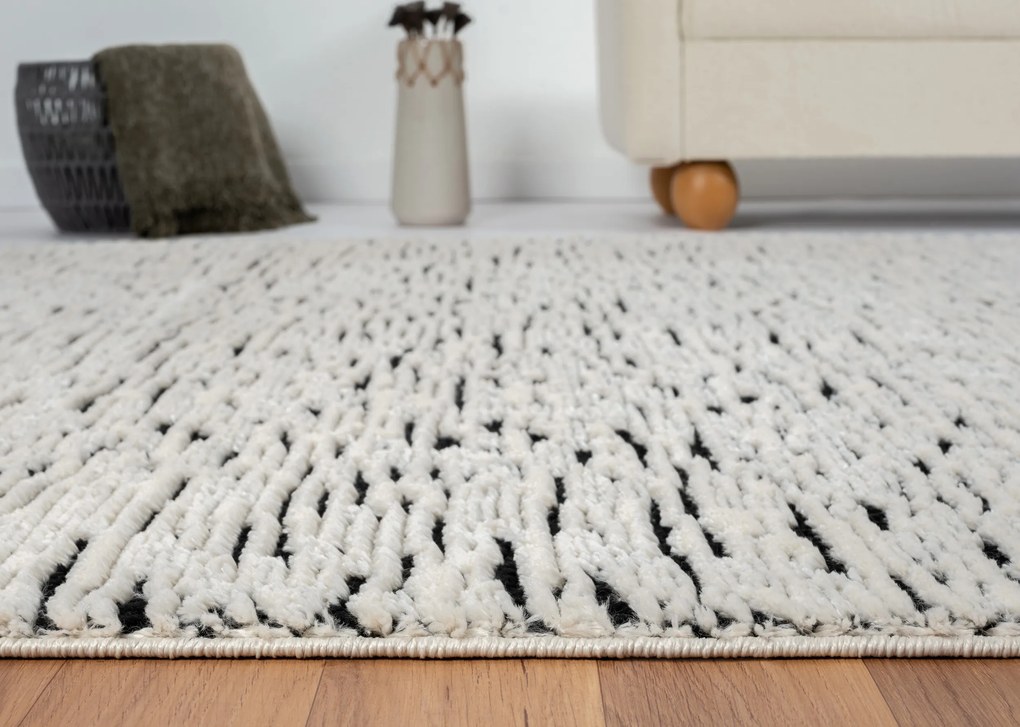 Kusový koberec Moroccan Spirit schwarz, 100x200, čiernobiela, obývacia izba, My Flair