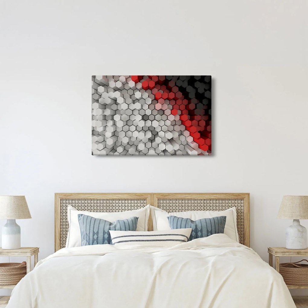 Obraz - 3D hexagóny (90x60 cm)