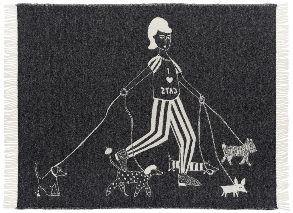 helen b Vlnená deka I love Cats 130 x 170 cm