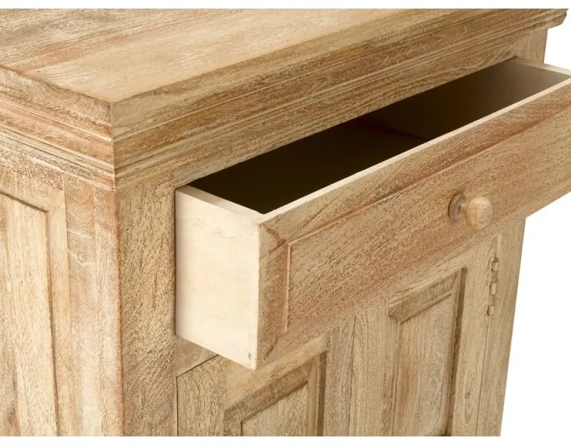 furniture-nabytek.cz - Masívna komoda z mangového dreva, lakovaná, prírodná farba – 75×46×114 cm