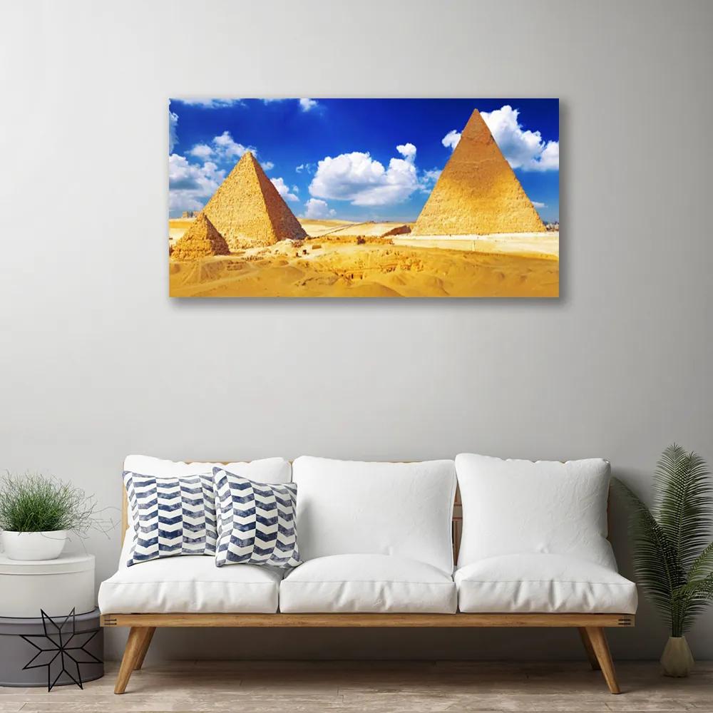 Obraz na plátne Púšť piramida krajina 125x50 cm