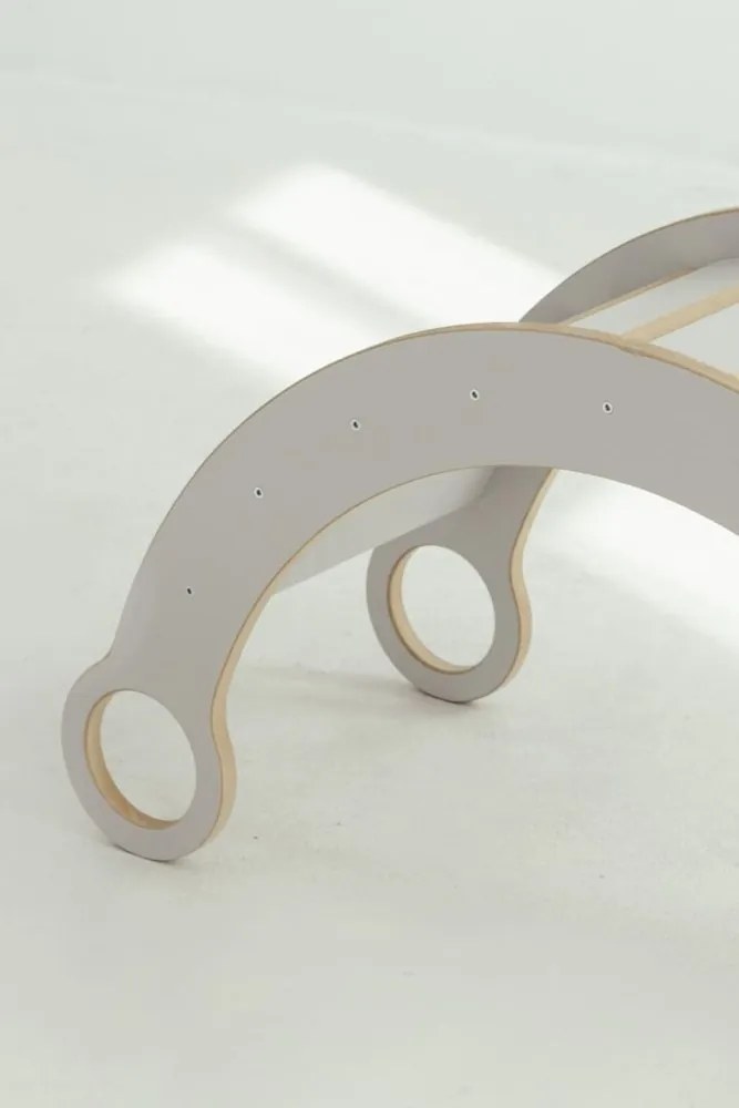 Montessori drevená hojdačka maxi biela Šedá