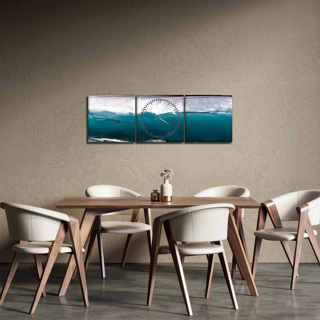 Obraz - Abstrakcia (s hodinami) (90x30 cm)