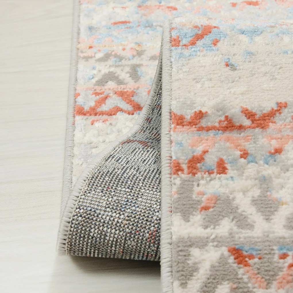 TA Koberec G494C BIELA/LOSOSOVÁ PORTLAND HIK Rozmer: 80x150 cm