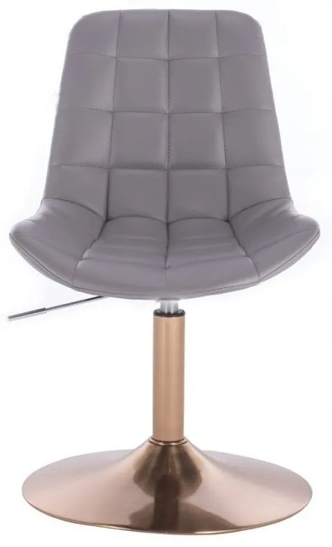 LuxuryForm DESIGN Stolička PARIS na zlatom tanieri - šedá