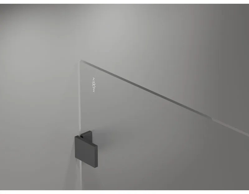 Mexen Lunar sprchová stena ľavá 100 x 200 cm, 8mm číre sklo, grafitová, 830-100-000-95-00-L