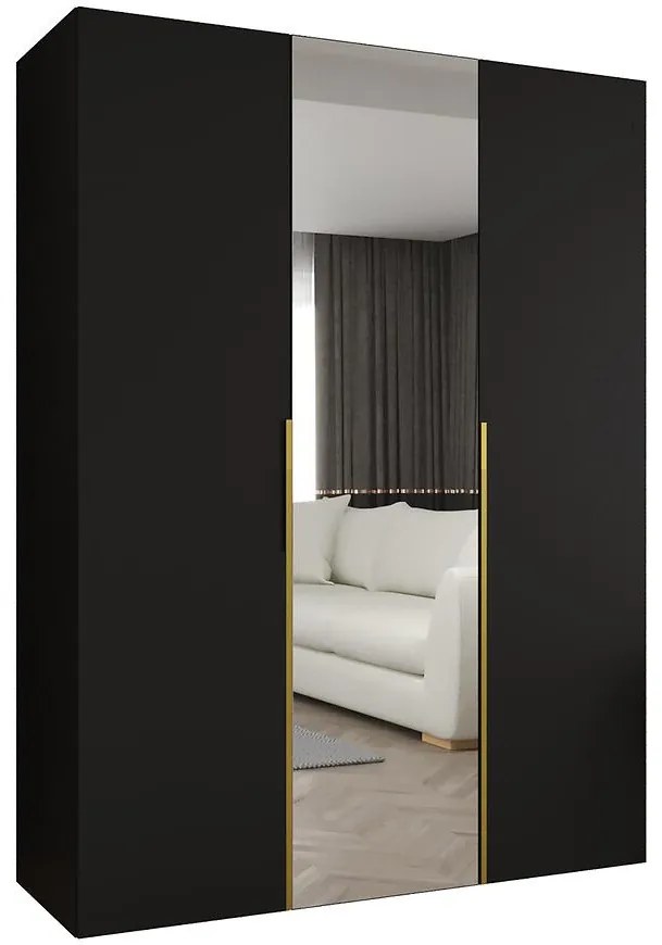 Skriňa Alicante II 150 čierna/zlatá