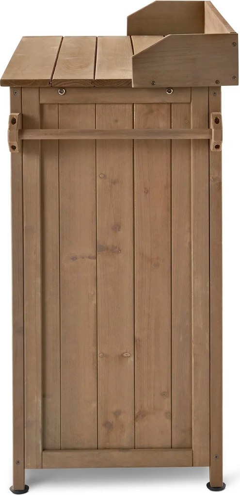 Záhradná skrinka s držiakom na uteráky