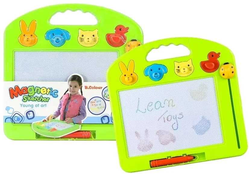 LEAN TOYS Magnetická tabuľka s pečiatkami a perom