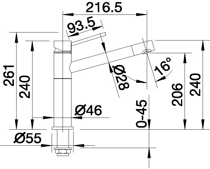 Blanco ALTA chróm 512319