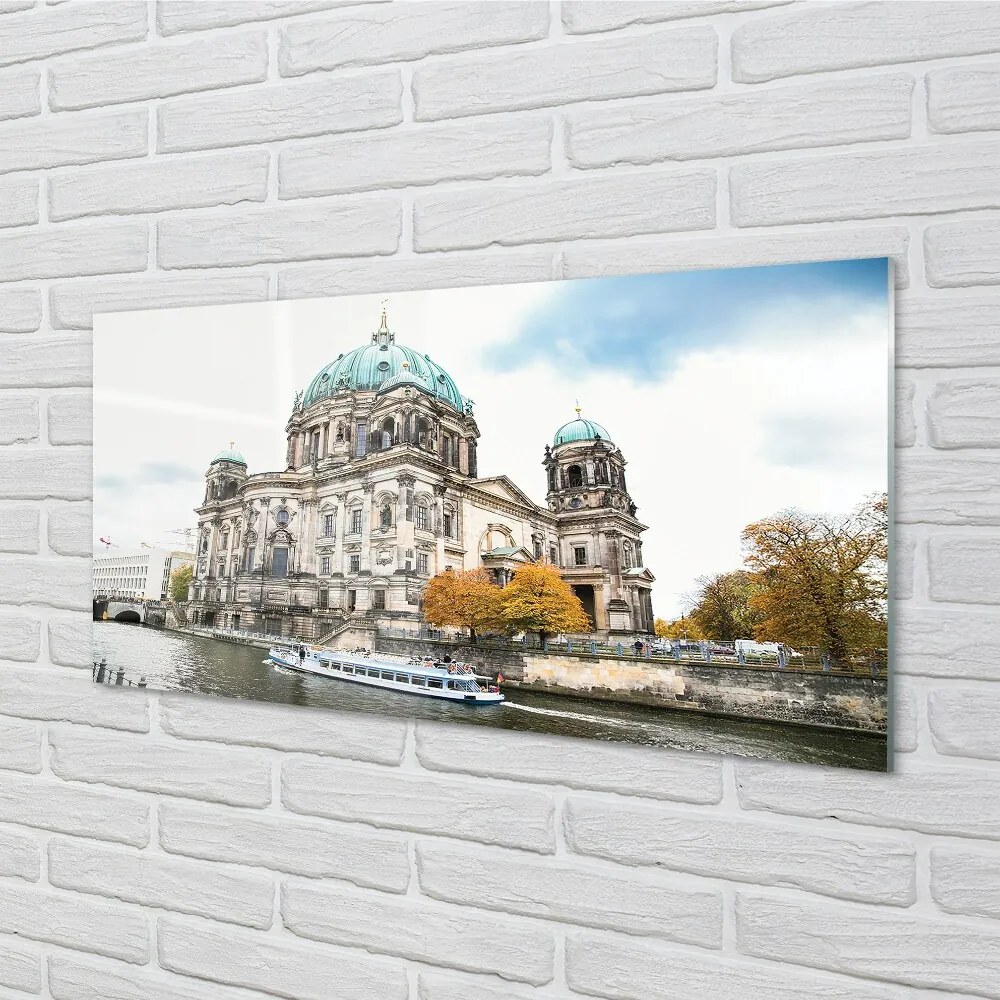 Sklenený obraz Nemecko Berlin Cathedral River 125x50 cm