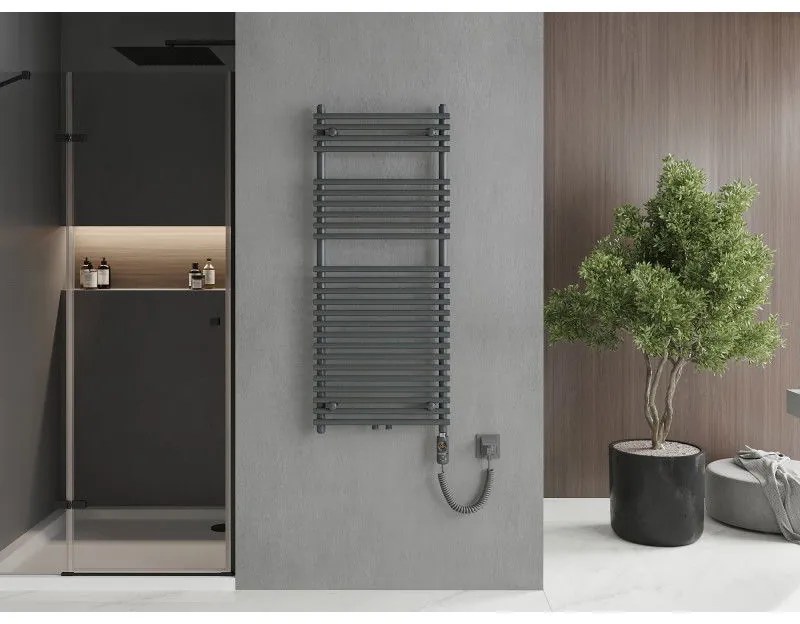 Mexen Sol, elektrické vykurovacie teleso 1200x500 mm + vykurovacia tyč 600 W, antracitová, W125-1200-500-2600-66