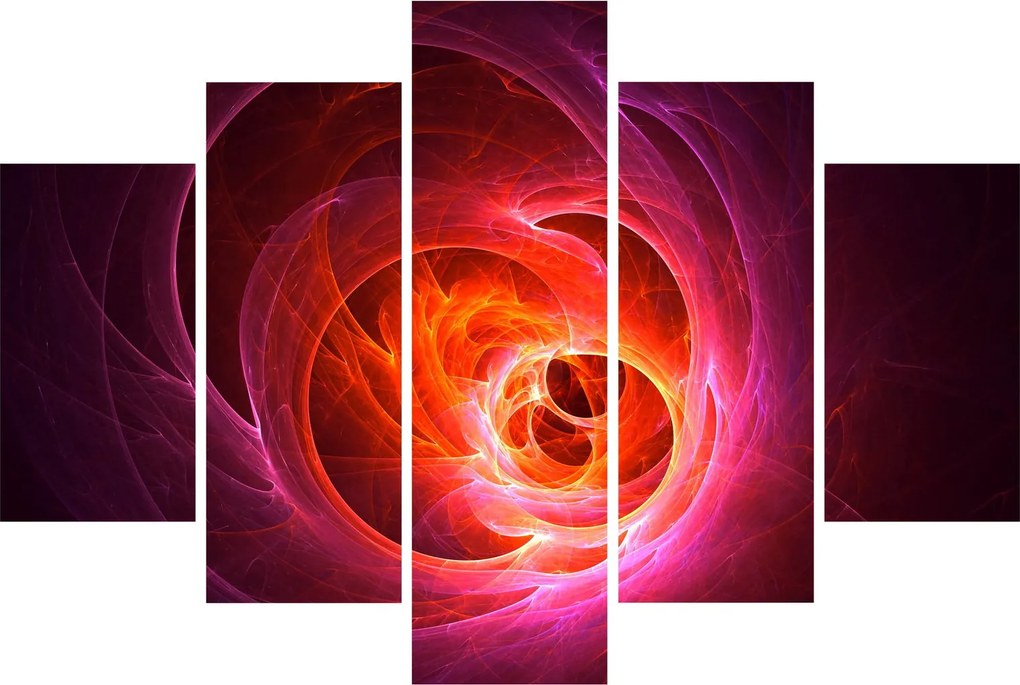 Moderný obraz ružovej abstrakcie (150x105 cm)