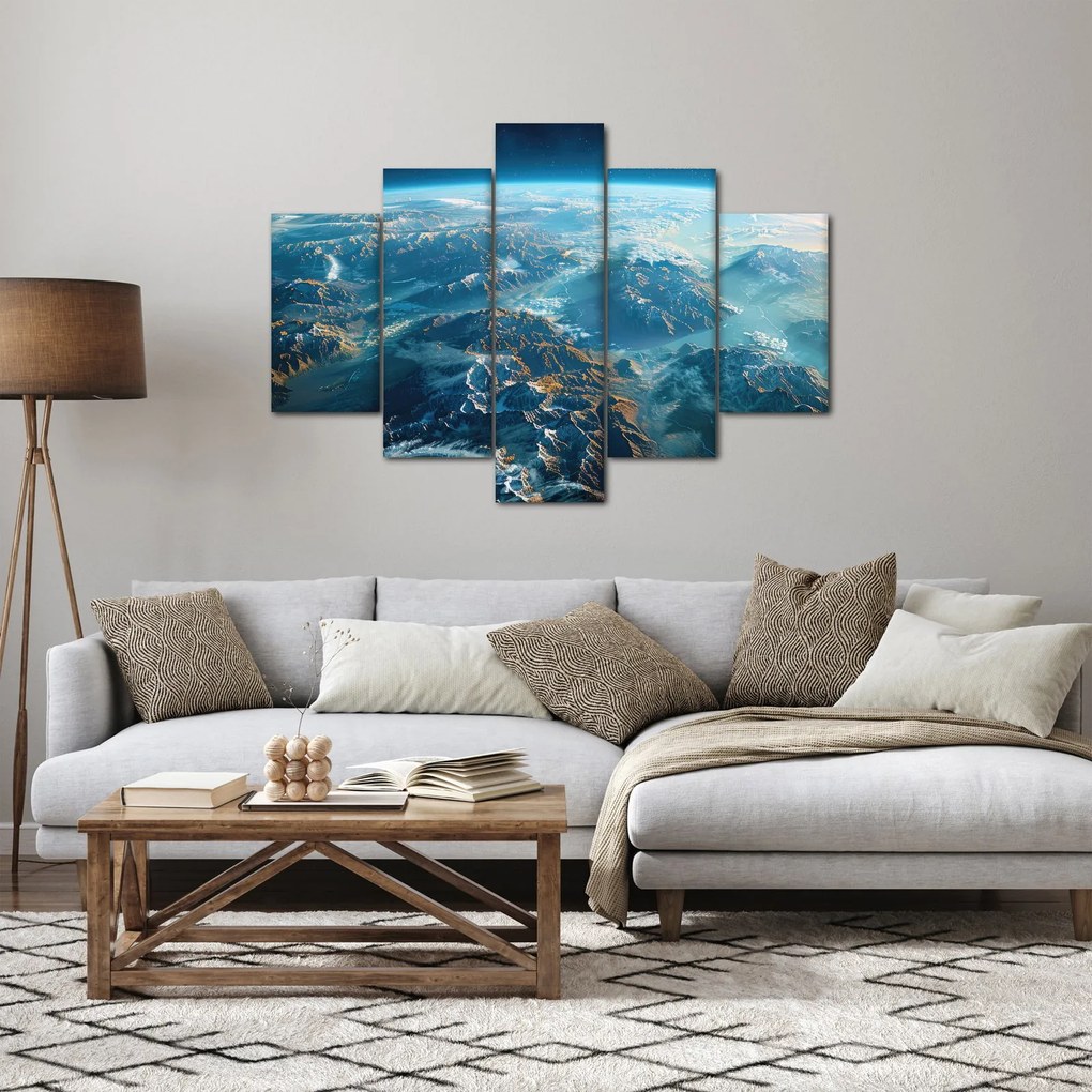 Obraz - Pohľad z vesmíru (150x105 cm)
