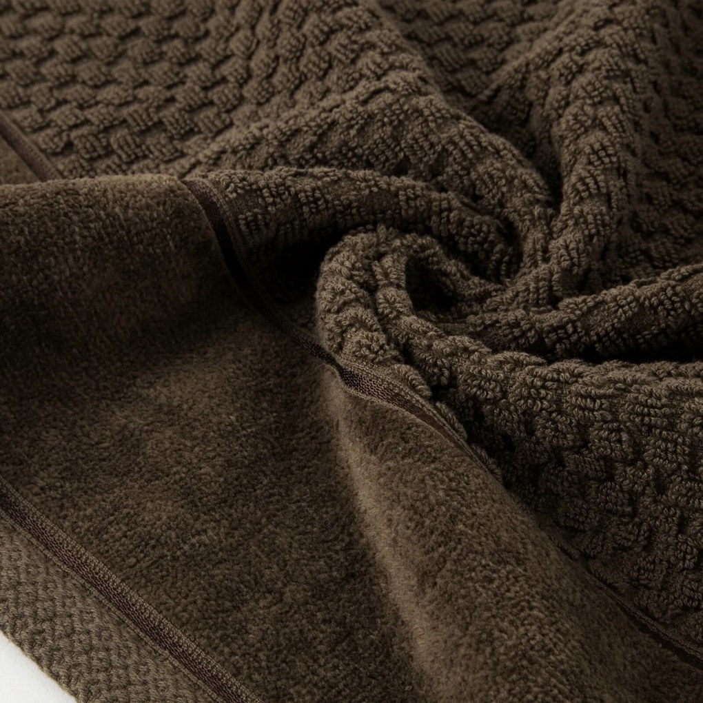 BAVLNENÝ UTERÁK FRIDA 50X90 CM TMAVOHNEDÁ