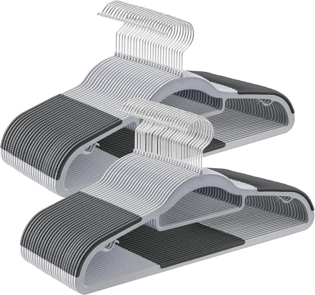 Súprava 50 ks plastových ramienok Nevora sivá