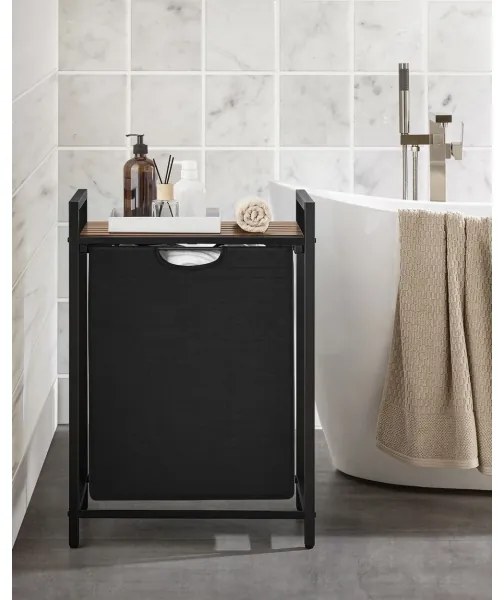 Kôš na bielizeň REX hnedá/čierna