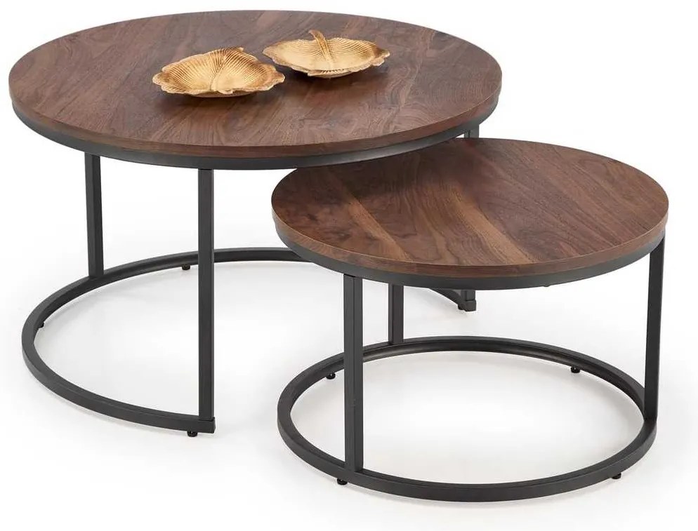 Konferenčný stolík River, orech / čierna