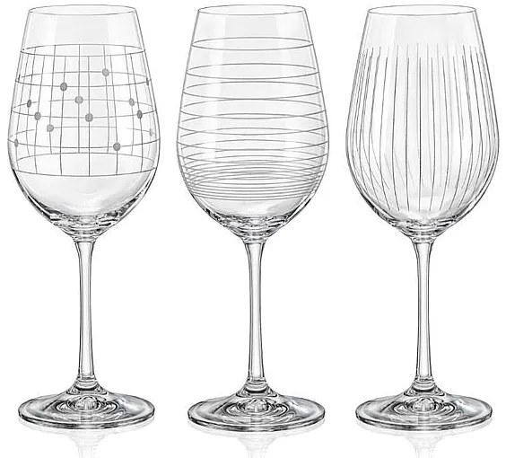 Crystalex Poháre na víno VIOLA ELEMENTS 450 ml, 6 ks