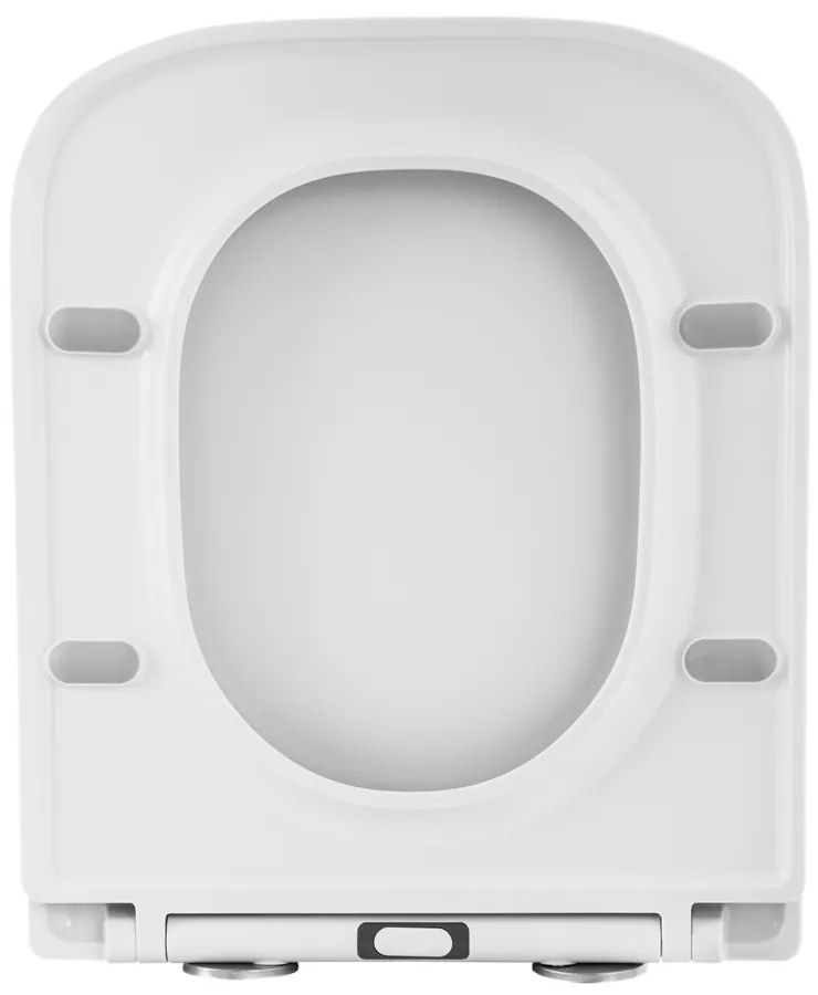 Gamma Venice, toaletné WC sedátko 435x362mm z duroplastu s pomalým zatváraním, biela, GMA-VENICE