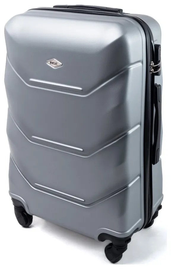 Rogal Strieborný luxusný kufor do lietadla "Luxury" - M (35l)