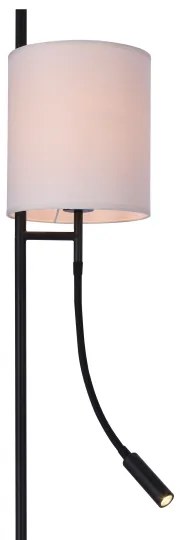 LED Stojacia lampa TOKYO 1xE27/40W/230V + LED/3W čierna/biela