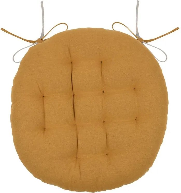 Oboustranný podsedák na židli DUO 38 cm medový/béžový