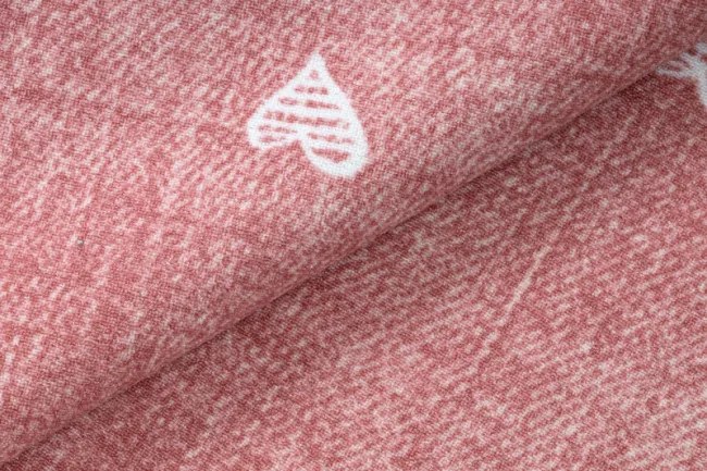 Koberec HEARTS kruh Jeans - ružový