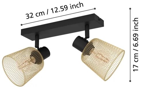 Eglo 900694 - Bodové svietidlo COSLADA 2xE27/40W/230V