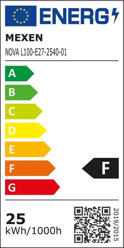 Mexen Nova, LED žiarovka E27, A95, 25W, teplá - 3000K, 2625 lm - L100-E27-2530-01
