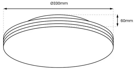 LED Kúpeľňové stropné svietidlo BEVER LED/16W/230V 4000K pr. 33 cm IP44