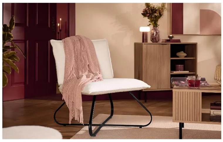 Livarno home Kreslo s plyšovým poťahom  (100392658)