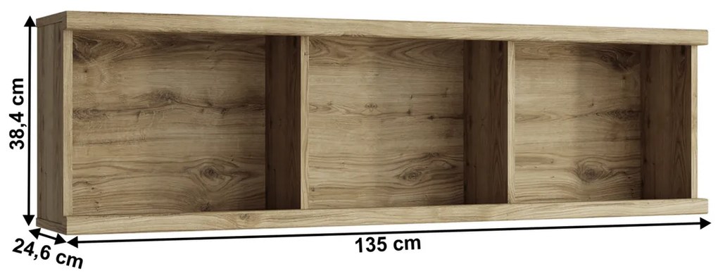 Regál DORSI 135, dub Navarra