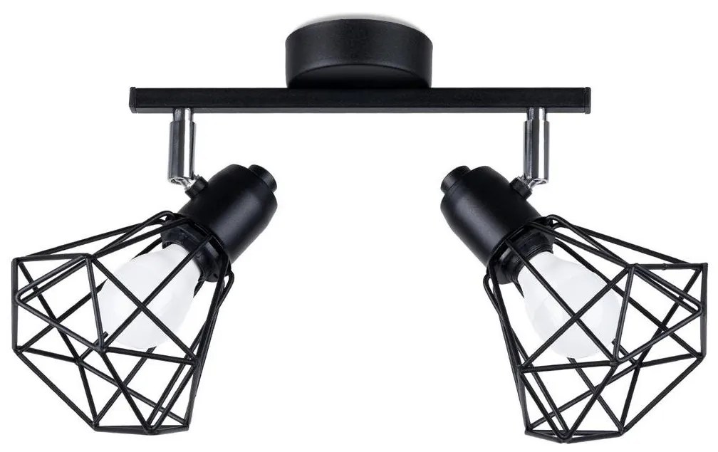 Sollux SL.1106 - Bodové svietidlo ARTEMIS 2xE14/40W/230V čierna