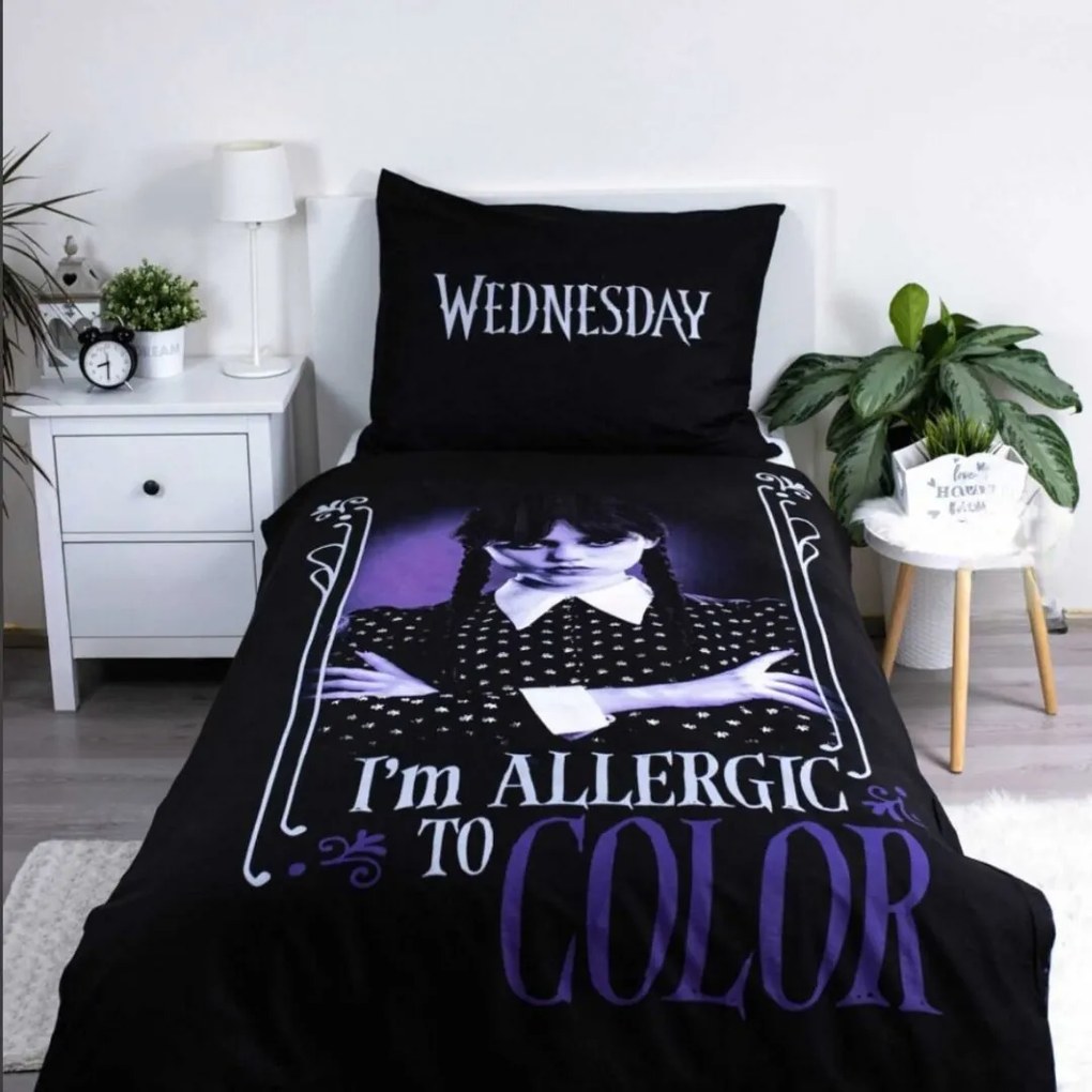 Obliecky Disney Wednesday 140x200cm+90x70cm Setino Tiahome