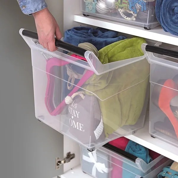 Prosperplast Úložný box, úzký s madlem, systémový NUK, 38x38x38, 44l
