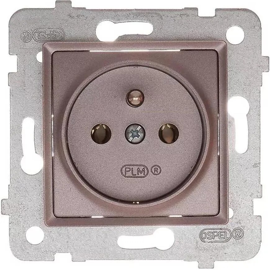 Zásuvka jednoduchá Z/U titán GP-1QZ/M