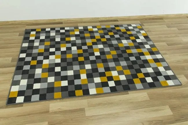 Koberec Luna 503629/89915 štvorce žltý