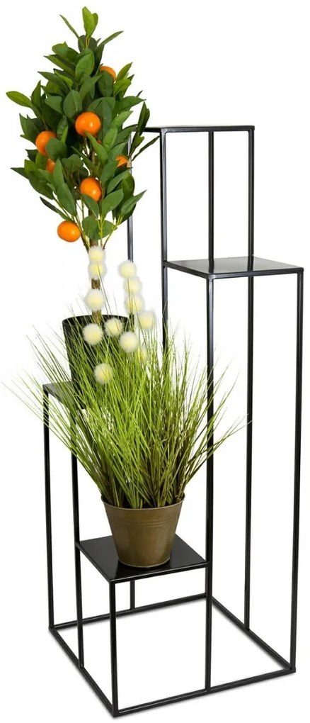 Stojan na kvety 110 cm čierny