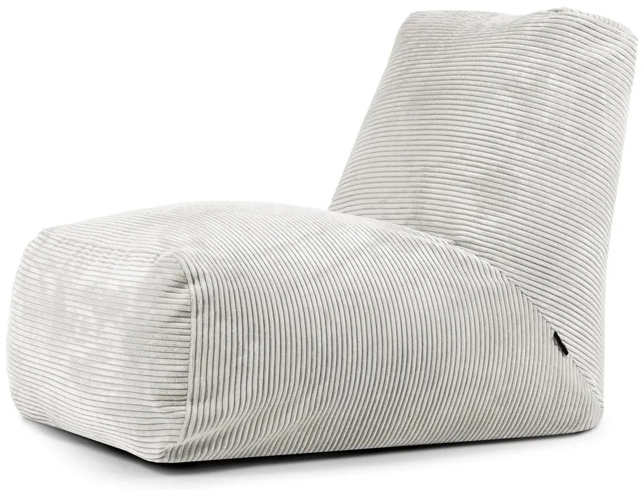 Krémový menčestrový sedací vak Tube – SLOWDOWN