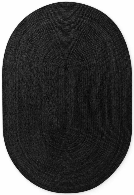 Koberec Hanse Home Jute Braided Rangpur čierny ovál