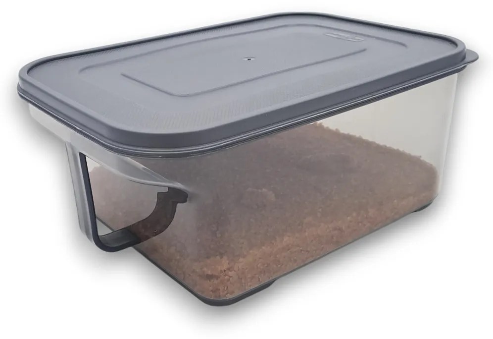 Orion Dóza na potraviny s vrchnákom a uchom MATRIX, 2,6l, sivá