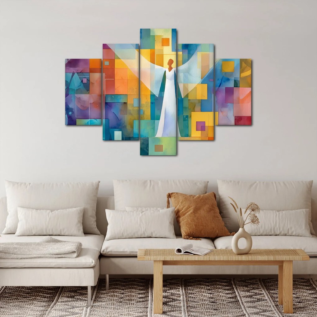 Obraz - Geometrický anjel (150x105 cm)