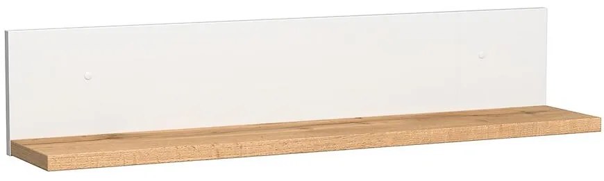 Polička Santi 5 Dub Wotan/čierna/Biely