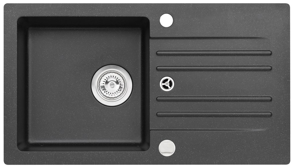 ALVEUS CZ CORTINA 140/91-černá (750x420mm) sifon jednoduchý + záslepka