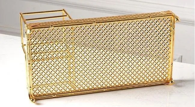 Kombinovaný stojan na vreckovky kov+keramika zelený