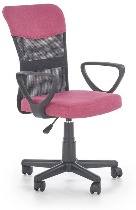 Halmar Detská sieťovaná stolička Timmy, ružová/čierna